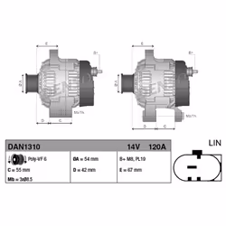 Alternateur DENSO DAN1310