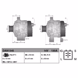 Alternateur DENSO DAN1345