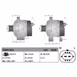 Alternateur DENSO DAN1322 - Vue supplémentaire 3