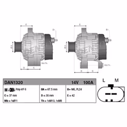 Alternateur DENSO DAN1320