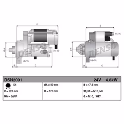 Démarreur DENSO DSN2091 - Vue supplémentaire 5