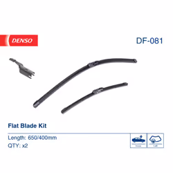 Balai d'essuie-glace DENSO DF-081, Flat Blades, 650+400mm, Avant, 2 pièce