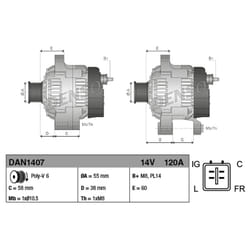 Alternateur DENSO DAN1407