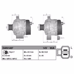 Alternateur DENSO DAN1487