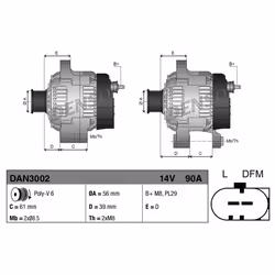 Alternateur DENSO DAN3002
