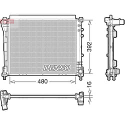 Radiateur, refroidissement moteur DENSO DRM09006