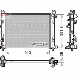 Radiateur, refroidissement moteur DENSO DRM23109