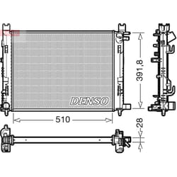 Radiateur, refroidissement moteur DENSO DRM23109