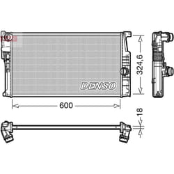 Radiateur, refroidissement moteur DENSO DRM05017