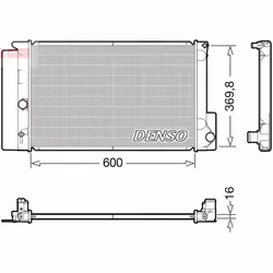 Radiateur, refroidissement moteur DENSO DRM50126
