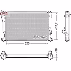Radiateur, refroidissement moteur DENSO DRM50132