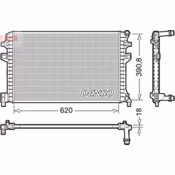 Radiateur, refroidissement moteur DENSO DRM02018