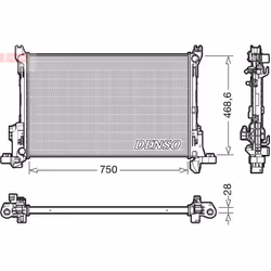 Radiateur, refroidissement moteur DENSO DRM09174