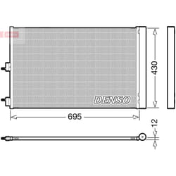 Condenseur, climatisation DENSO DCN17061