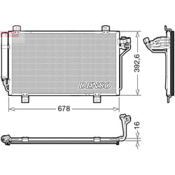 Condenseur, climatisation DENSO DCN44015