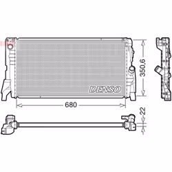 Radiateur, refroidissement moteur DENSO DRM05118