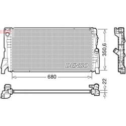 Radiateur, refroidissement moteur DENSO DRM05118