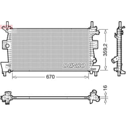 Radiateur, refroidissement moteur DENSO DRM10114