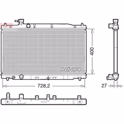 Radiateur moteur DENSO DRM40050