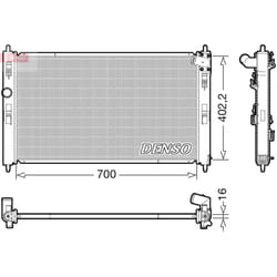 Radiateur, refroidissement moteur DENSO DRM45050