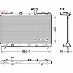 Radiateur moteur DENSO DRM47038