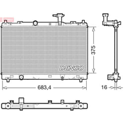 Radiateur moteur DENSO DRM47038