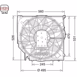 Ventilateur, refroidissement moteur DENSO DER05008