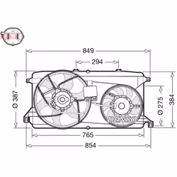 Ventilateur, refroidissement moteur DENSO DER10009