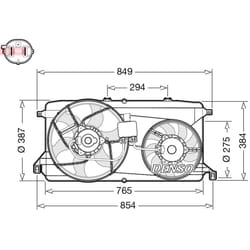 Ventilateur, refroidissement moteur DENSO DER10009