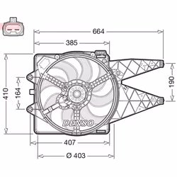 Ventilateur, refroidissement moteur DENSO DER09309