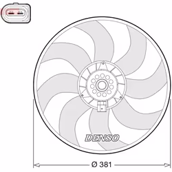 Ventilateur, refroidissement moteur DENSO DER02006