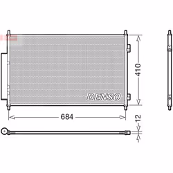 Condenseur, climatisation DENSO DCN40027