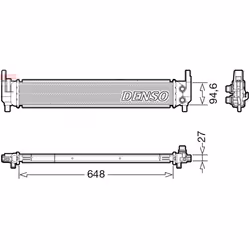 Radiateur, refroidissement moteur DENSO DRM02042