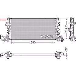 Radiateur, refroidissement moteur DENSO DRM20118