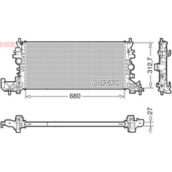 Radiateur, refroidissement moteur DENSO DRM20118