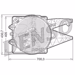Ventilateur, refroidissement moteur DENSO DER01020