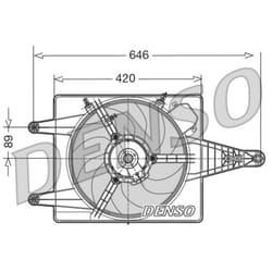 Ventilateur, refroidissement moteur DENSO DER01010
