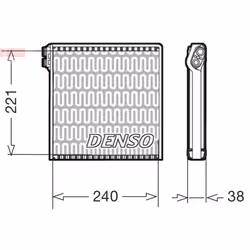 Évaporateur de climatisation DENSO DEV09102