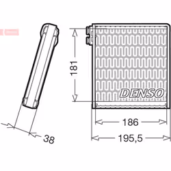 Évaporateur de climatisation DENSO DEV09103