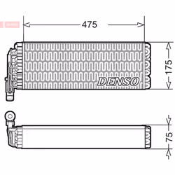 Évaporateur de climatisation DENSO DEV12003