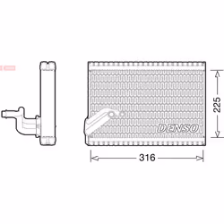 Évaporateur de climatisation DENSO DEV21003