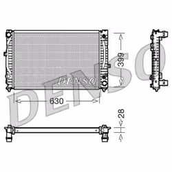 Radiateur, refroidissement moteur DENSO DRM02031