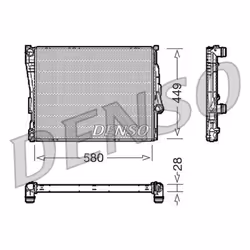 Radiateur, refroidissement moteur DENSO DRM05069
