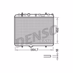 Radiateur, refroidissement moteur DENSO DRM21055