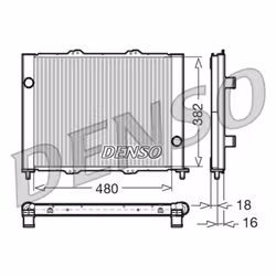 Radiateur moteur DENSO DRM23099