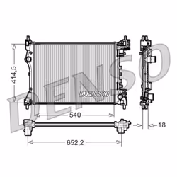 Radiateur, refroidissement moteur DENSO DRM01005