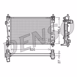 Radiateur, refroidissement moteur DENSO DRM01007