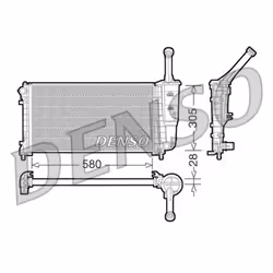 Radiateur, refroidissement moteur DENSO DRM09106