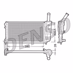 Radiateur, refroidissement moteur DENSO DRM09108