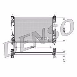 Radiateur, refroidissement moteur DENSO DRM09111